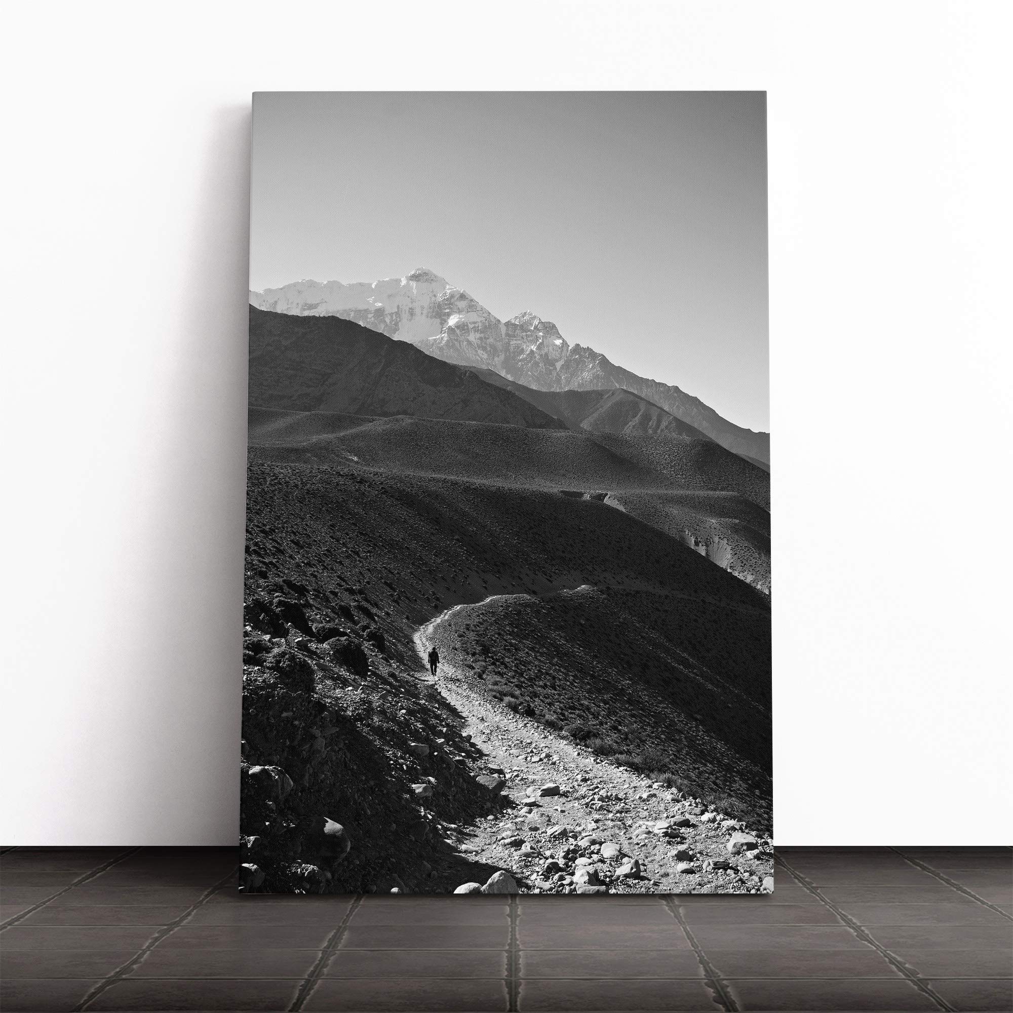 The View of The Mountain Landscape Canvas Print | Gallery Wrapped 30mm Frame Wall Art | 20x14 inches | Ready to Hang | Modern Landscape Picture | Living Room Bedroom Lounge Office