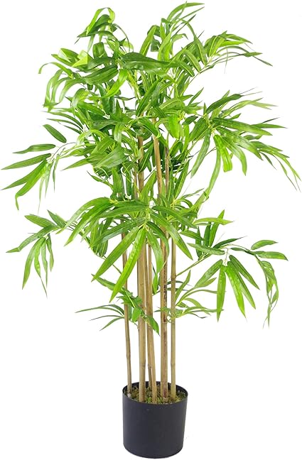 Amazon 葉付き1cmプレミアム人工竹 ぶら下がり 4ft Leaf ホーム キッチン