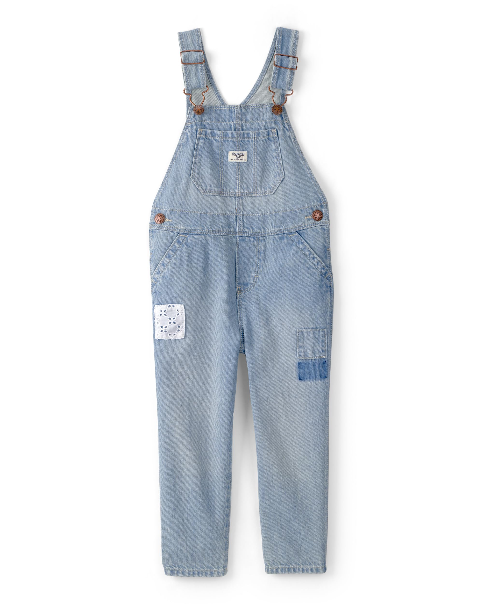 OshKosh B'gosh Girl World's Best Overalls, Blue, 4T Image