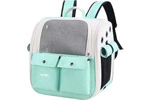 CARRY ME PLEASE Teal Travel Bag for Cat & Small Dog up to 22 LBS – Airline Approved Transportation Backpack – Ventilated Soft Carrier for Hiking & Puppy Transport