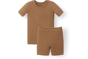 AVAUMA Toddler Short Pajamas Set Baby Boys Girls Kids Snug fit Ribbed Sleepwear pjs for Daily Life Style