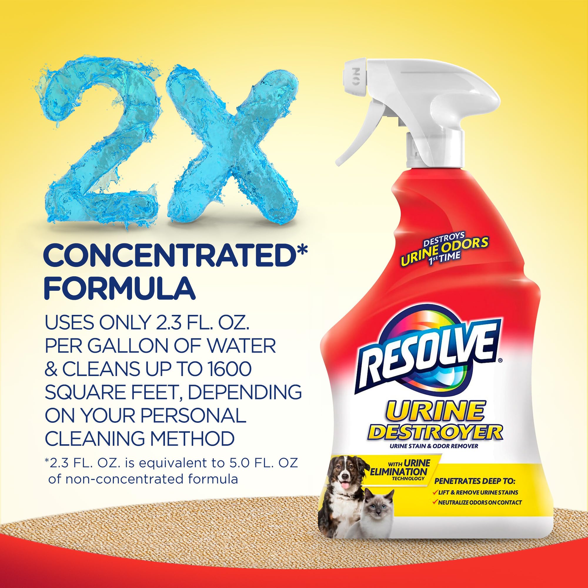 Resolve Pet Specialist Urine Destroyer Stain & Odor Remover, 32 Fl Oz