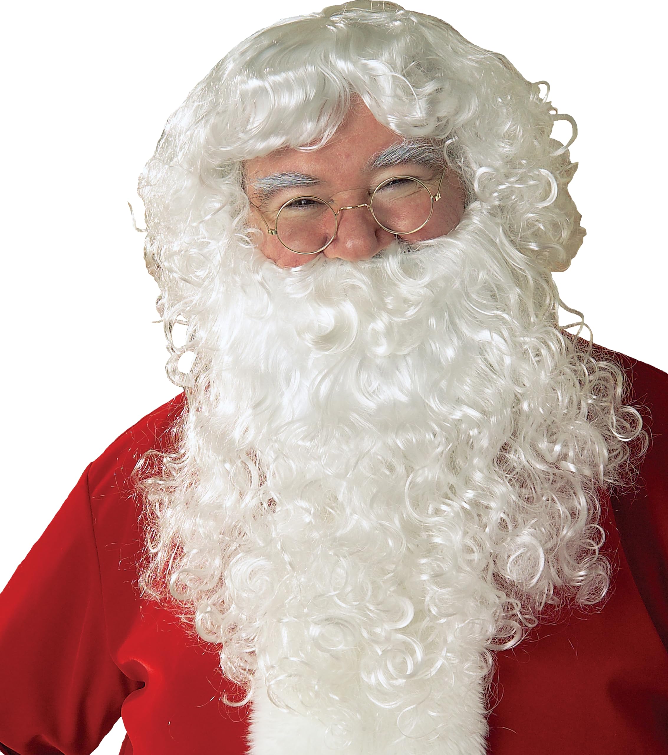 Rubies Official Adult's Santa Father Christmas Beard and Wig - One Size, White Halloween