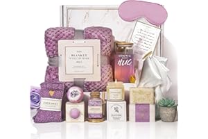 AHAGIFTREE Gift Baskets For Women,12PC Birthday Gifts,Thinking Of you Gifts for Women ,Care Package,Grief ,Sympathy,thank you,Condolences (Purple)