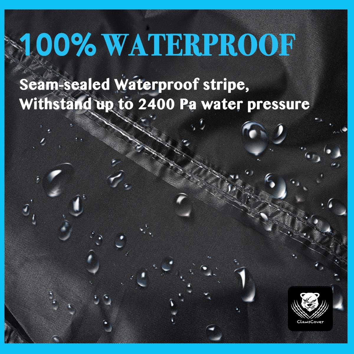 ClawsCover L-Shaped Sectional Sofa Covers Waterproof Outdoor Tear Proof Patio Couch Cover Garden Furniture Protector, 6 Windproof Straps, 2 Air Vents, Left Facing : Garden & Outdoor
