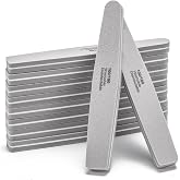 Nail Buffers Blocks 10 Pcs Double Sided Professional Nail File 100/180 Grit for Acrylic/Natural Nails, Gray