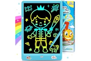 FUNNYB&G LCD Drawing Tablet Toys for Boys: 10 Inch Toddlers Writing Drawing Pads Learning Scribble Doodle Board Educational Travel Christmas Birthday Toys Gifts for 3 4 5 6 7 8 Years Old Kids (Blue)