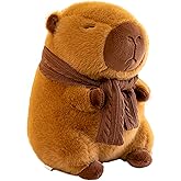 TXDRRA Capybara Plush Toy,Cute Capybara Stuffed Animal,Soft Brown Capybara Plushie,Gifts for Boys and Girls (Scarf Capybara, 7.8 inches)