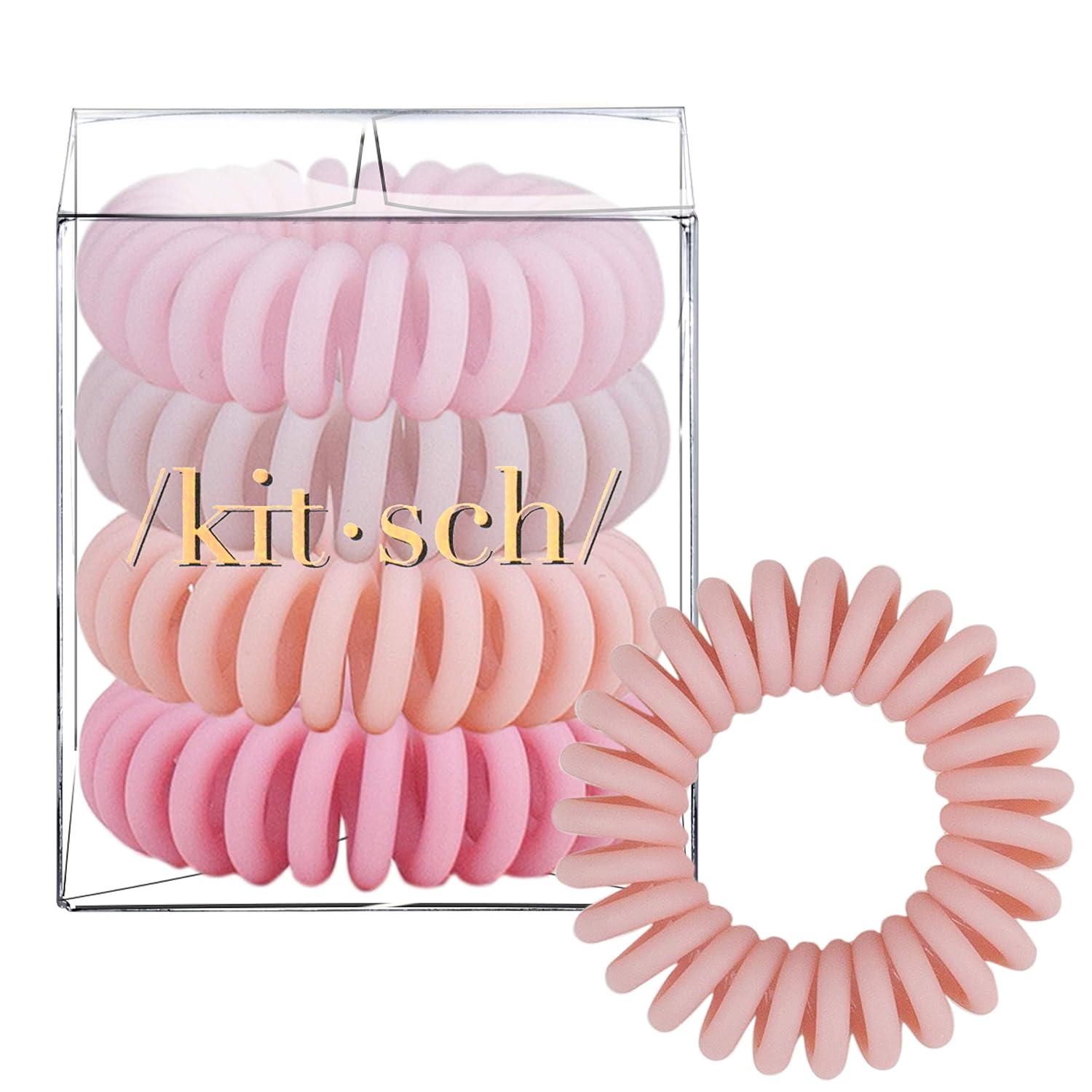 Amazon Com Kitsch Spiral Hair Ties Coil Hair Ties Phone Cord