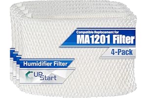 4-Pack Replacement for Essick Air MA1201 Humidifier Filter - Compatible with AirCare MA1201 Filter & for Emerson MA 1201 Wick
