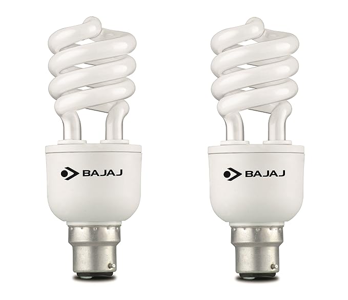 Bajaj Retrofit Miniz T3 Spiral B22 15-Watt CFL (Pack of 2 and Cool Day Light)