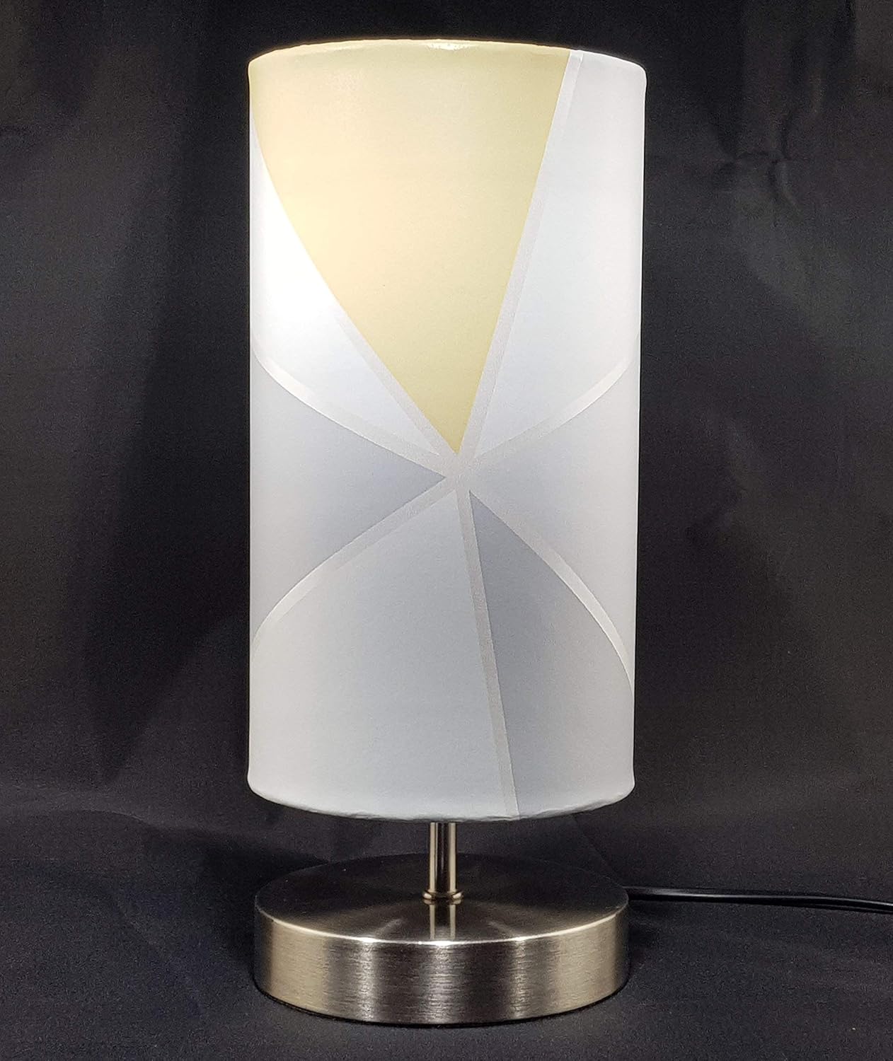 yellow and grey bedside lamps