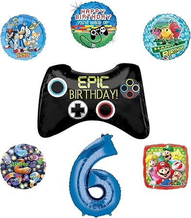 Amazon Com Video Gamers 6th Birthday Party Supplies And Balloon