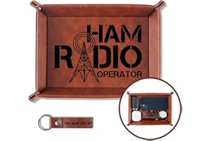 INNObeta Ham Radio Gifts for Men, Ham Radio Accessories, Valet Tray for Male, Bedside Tray with Keychain - Ham Radio Operator
