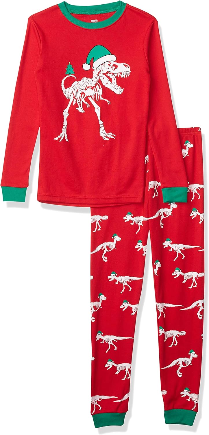 Christmas Dinosaur Baby Boys Long Sleeve Pajamas 100 Cotton Sleepwears