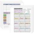 2025 Attendance Calendar Card Work Tracker 25 Sheets Employee Work Tracker Attendance Calendar Cards 2025 Attendance Sheets for 3 Hole Binder Employee Record Folders 8.5 x 11 Inch