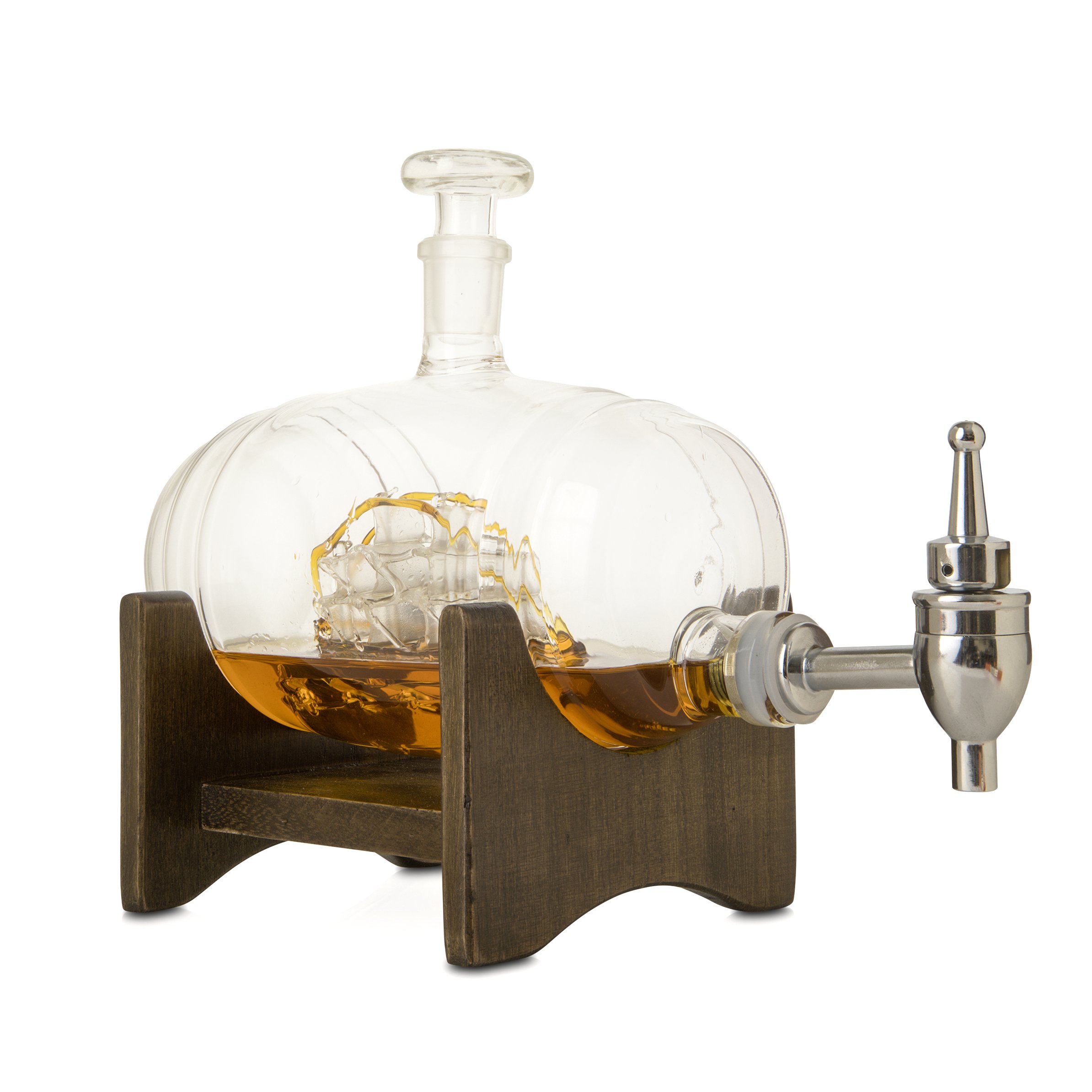 The Wine Savant Barrel Decanter, Drink Dispenser for Wine, Whiskey