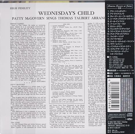 Amazon ウェンズデイズ チャイルド 5 紙ジャケット仕様 パティ マクガヴァン ジャズヴォーカル ミュージック
