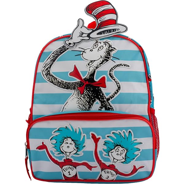 Loungefly Dr Seuss Cat in the Hat AOP Double Strap Shoulder Bag Amazon.com: Loungefly Dr Seuss Cat in the Hat AOP Double  main image 2