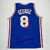 Facsimile Autographed Paul George Philadelphia Blue Reprint Laser Auto Basketball Jersey Size Men's XL