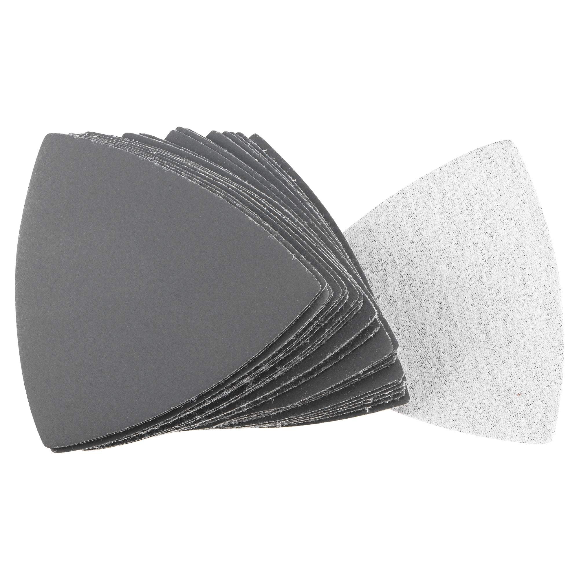 sourcing map Triangular Sandpaper Hook and Loop Triangle Sanding Pad Fit 3-1/2" Oscillating Multi-Tool Silicon Carbide for Wet/Dry Use 1500 Grit 30pcs