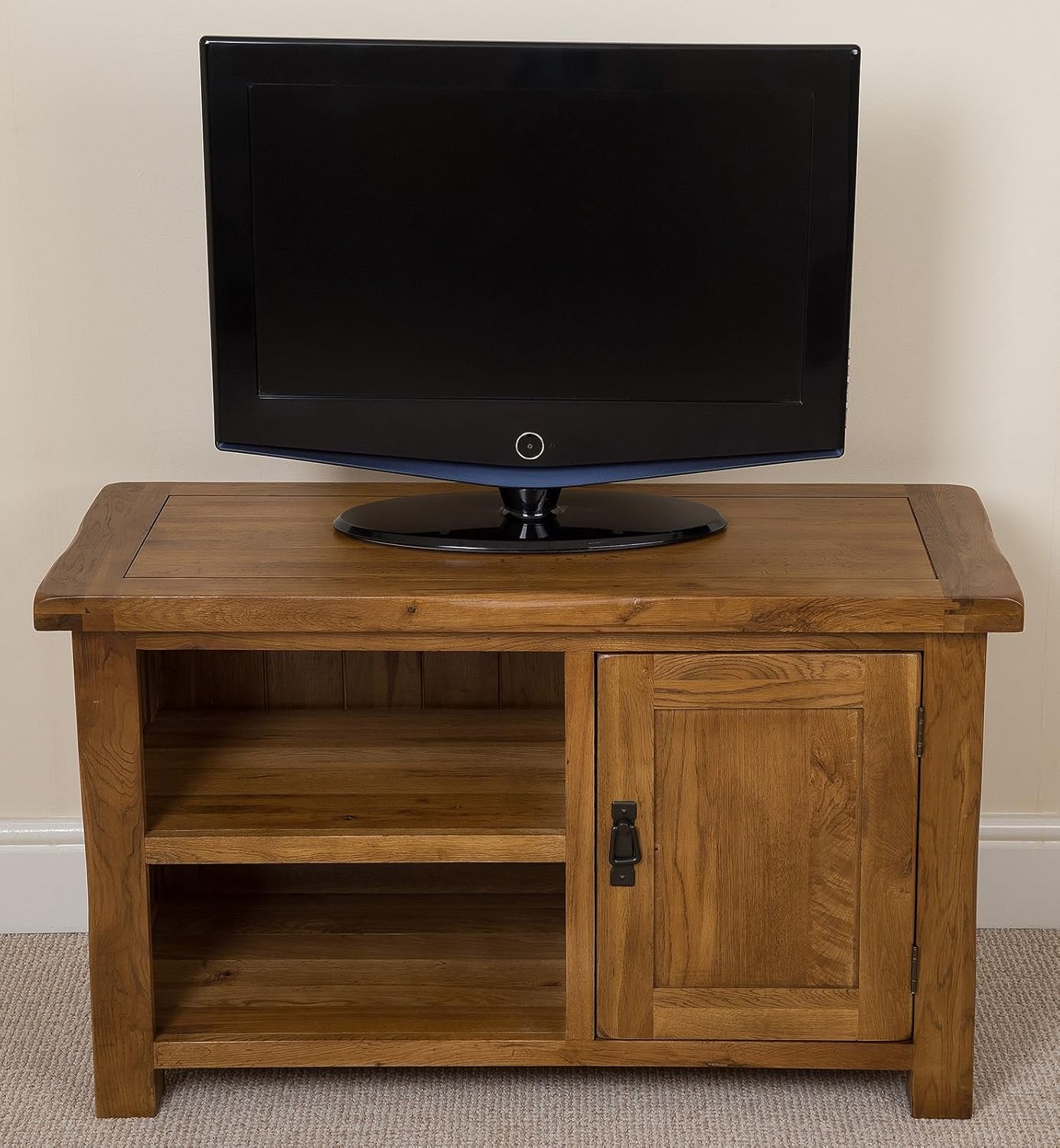 Cotswold Rustic Solid Oak Small TV DVD Stand Living Room Cotswold Rustic Solid Oak Small TV DVD Stand Living Room