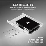 Corsair Dual SSD Mounting Bracket 3.5in to 2x 2.5in White Easy Install view 4