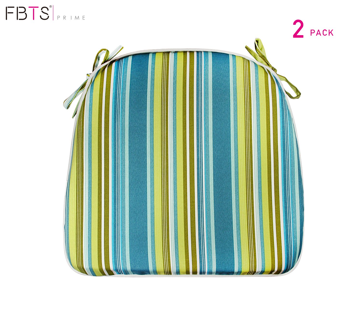 16x17 Inches Patio Seat Cushions Grey and White Stripe Square Chair