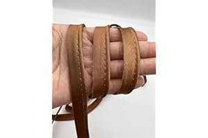 PEPPERLONELY 5 Yards 12mm (1/2 Inch) Polyester Satin Bias Piping Type, Bias Type with Cord, Piping Trim with Cord, Lip Cord Trim for Sewing Clothing Upholstery Trimming - Chocolate
