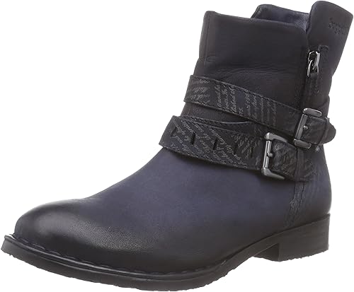 navy blue biker boots