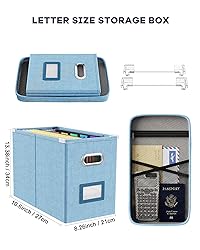 Oterri File Organizer Box with Lid, Hanging Filing