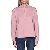 Nautica Womens Mockneck Zip Up Fleece Jacket