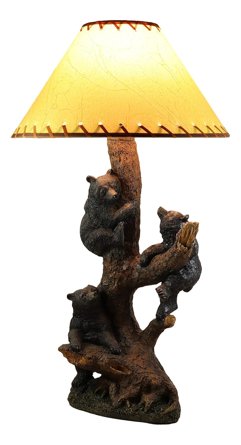 Best small rustic bear table lamp