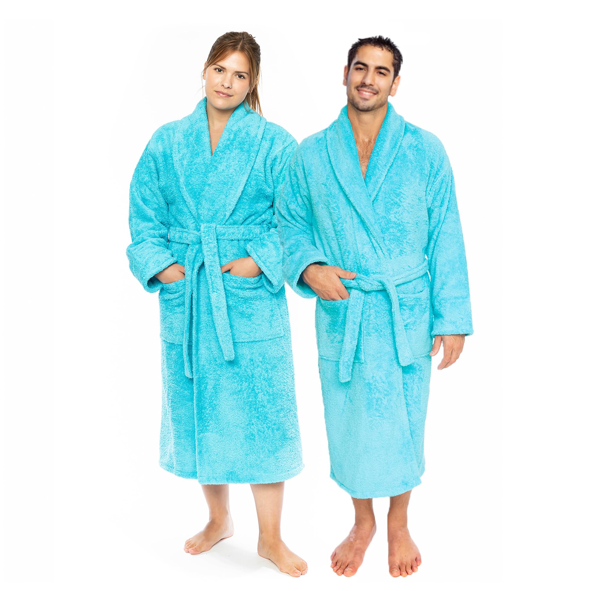 Photo 1 of Classic Turkish Towels CTT Premium 100% Turkish Cotton Terry Cloth Bath Robe for Women & Men, Soft & Plush Long Unisex Robe
