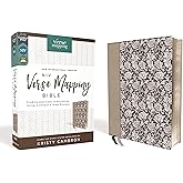 NIV, Verse Mapping Bible, Leathersoft, Navy Floral, Comfort Print: Find Connections in Scripture Using a Unique 5-Step Process
