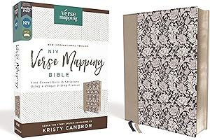 NIV, Verse Mapping Bible, Leathersoft, Navy Floral, Comfort Print: Find Connections in Scripture Using a Unique 5-Step Process