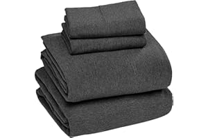 EnvioHome 100% Cotton Jersey Knit Queen Sheet Set - 4 Piece, Ultra Soft T-Shirt Feel, All Season, Breathable Queen Sheets, Sn