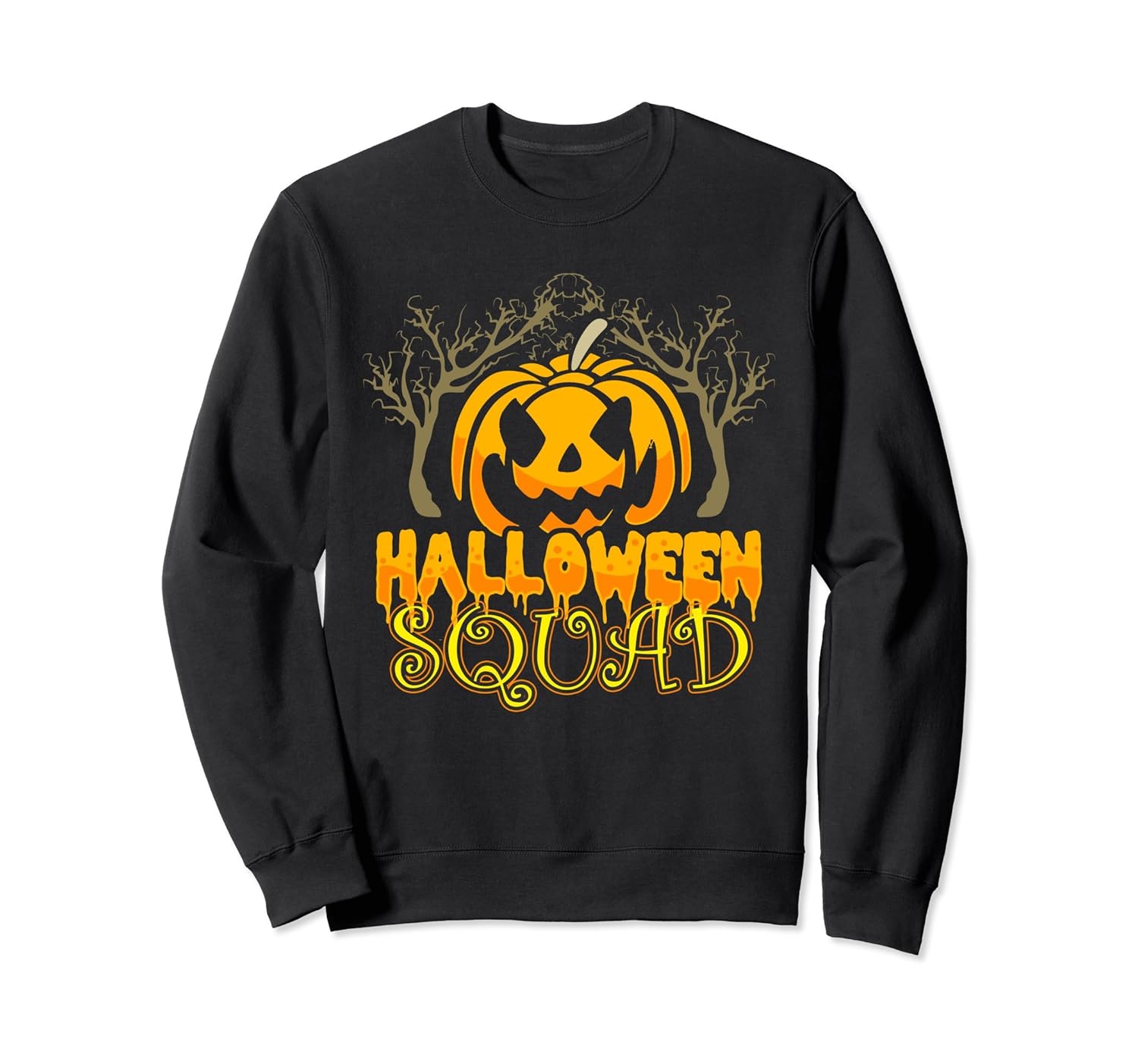 Halloween Squad Matching Group Family Sweatshirt Pumpkin-ANZ