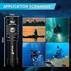 WINDFIRE Dive Light Scuba Diving Flashlight, Super