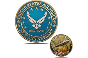 WEPBHXYS U.S. Air Force Prayer Challenge Coin 1.77" Armed Forces Valor Commemorative Coin High Relief Military Collectible Premium Zinc Alloy Air Force Gift for Veterans Pilots and Patriots(USA Air)