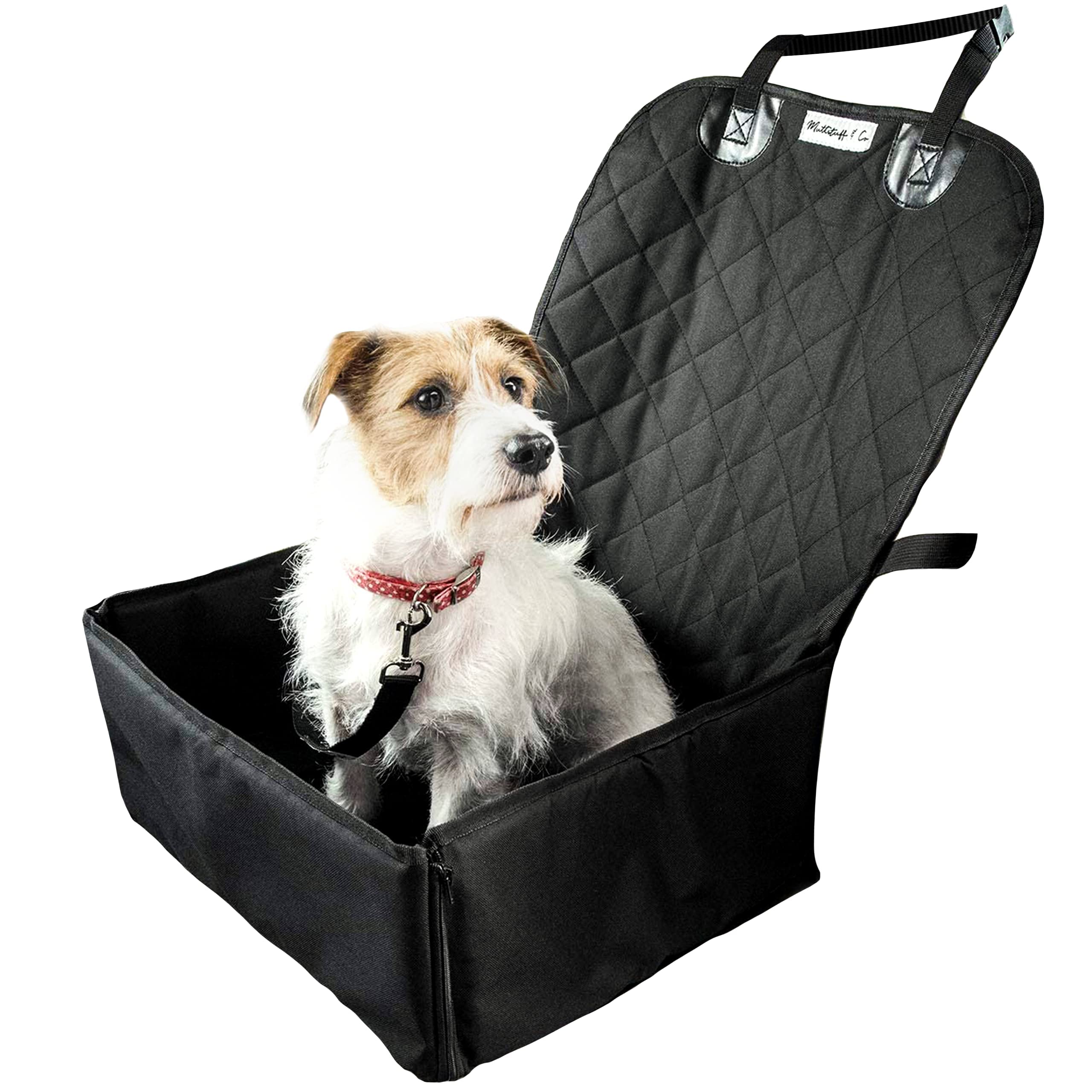 KT-Sports Dog Car Seat - Waterproof Booster Seat Puppy Seat Belt, 2-in-1 Seat Cover for Dog in Car, Puppy Travel Seat, Foldable Safety Basket Seat for Small to Medium Dogs