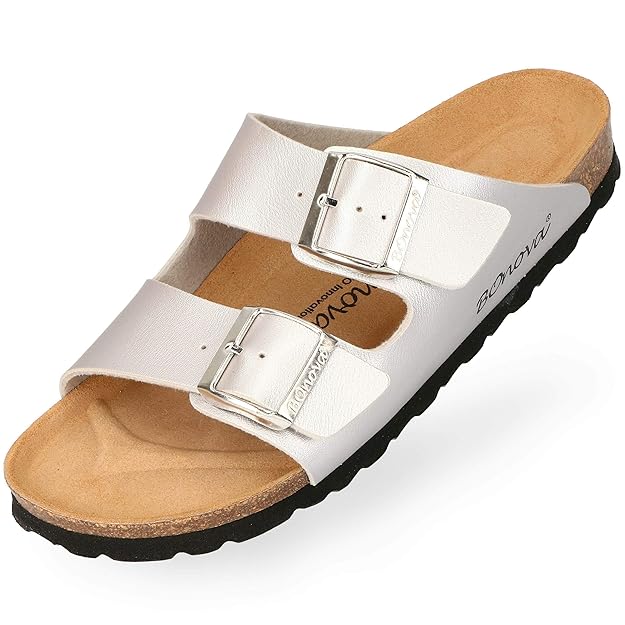BOnova® Schwanberg Damen Sandalen - Bequeme Pantoletten in 9 Farben - Handmade IN Spain