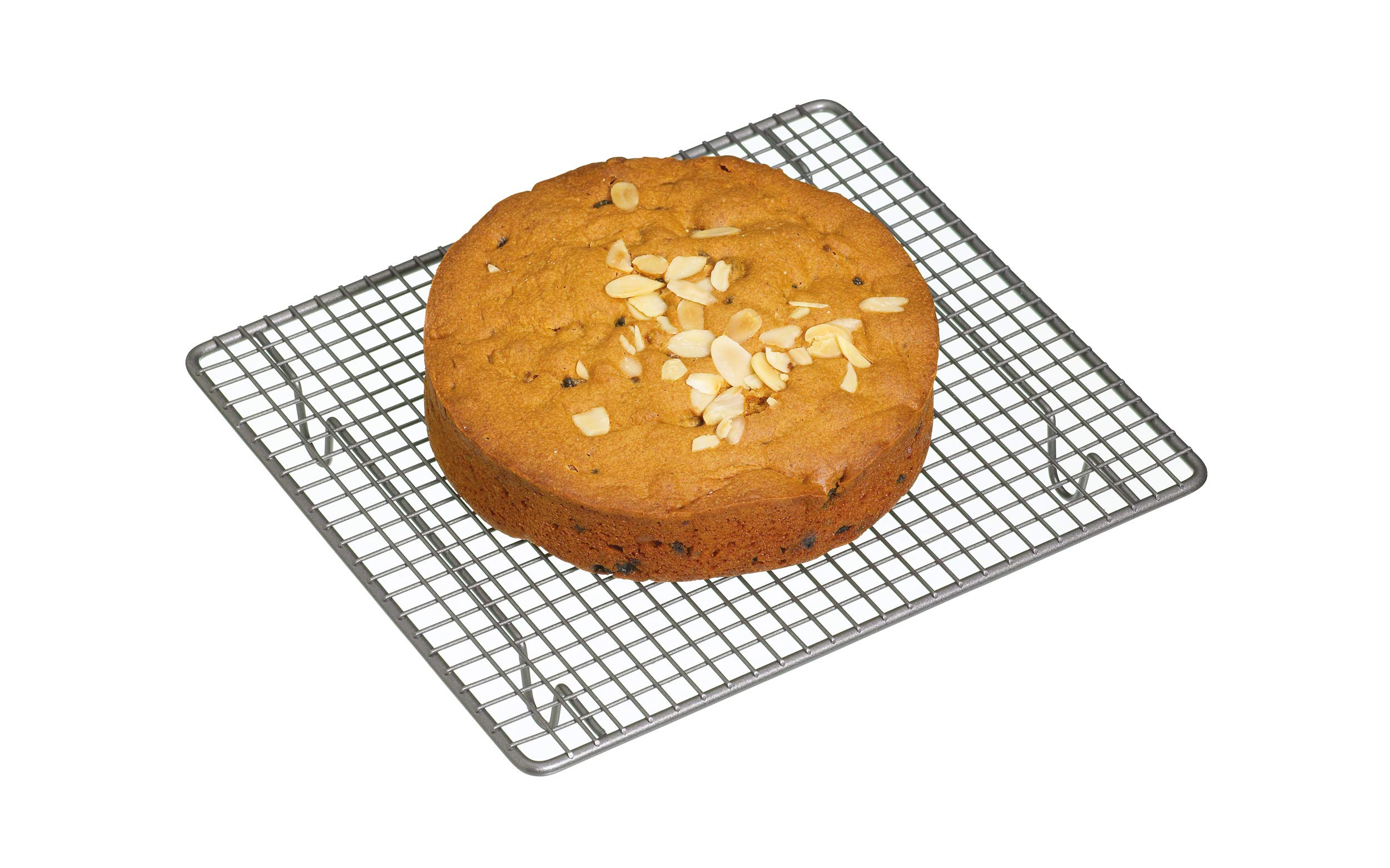 MasterClass Cooling Rack, Non-Stick Coated Cake Cooling Rack, Sleeved, Robust Carbon Steel, 23x26cm