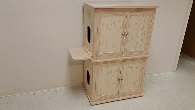 stacked litter boxes