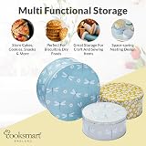 Cooksmart England Set of 3 Cake Storage Tins Round Nesting British Design view 2