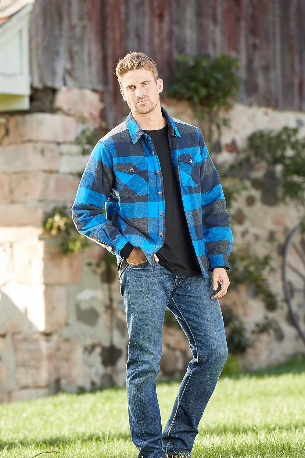 Legendary Whitetails mens Woodsman Heavyweight Quilted Shirt Jacket: Clothing