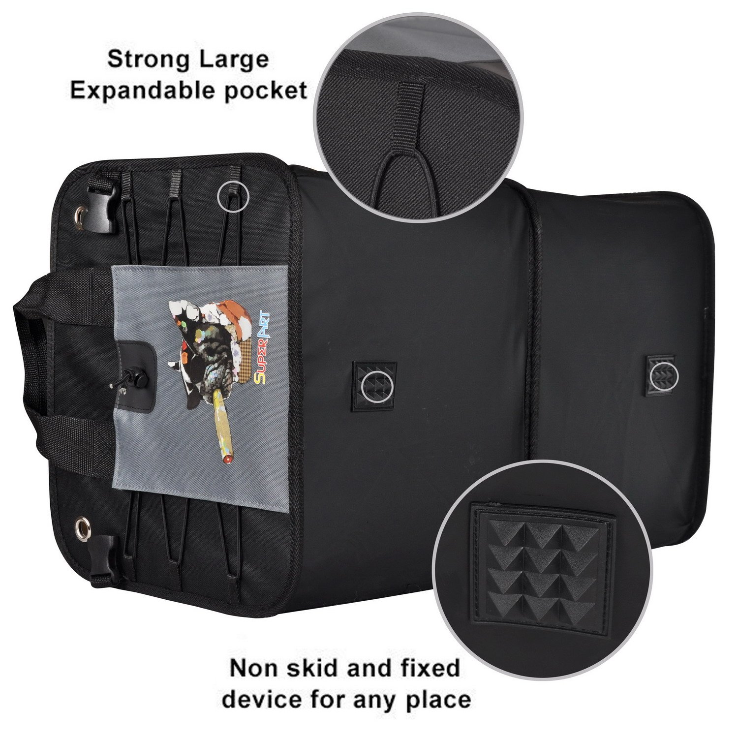 Car Trunk Organizer For SUV Truck Durable Collapsible Cargo Storage Non-Slip Fit any Vehicle