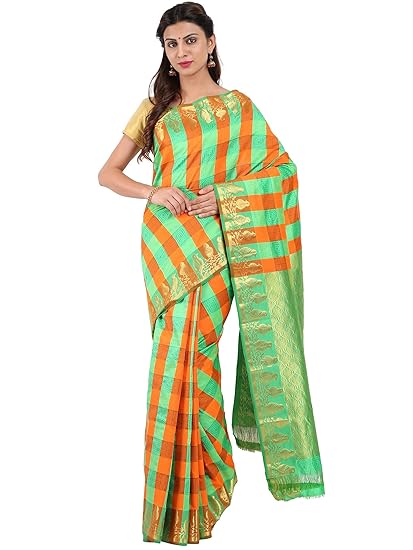 Kanchipuram silk with Blouse Piece Saree