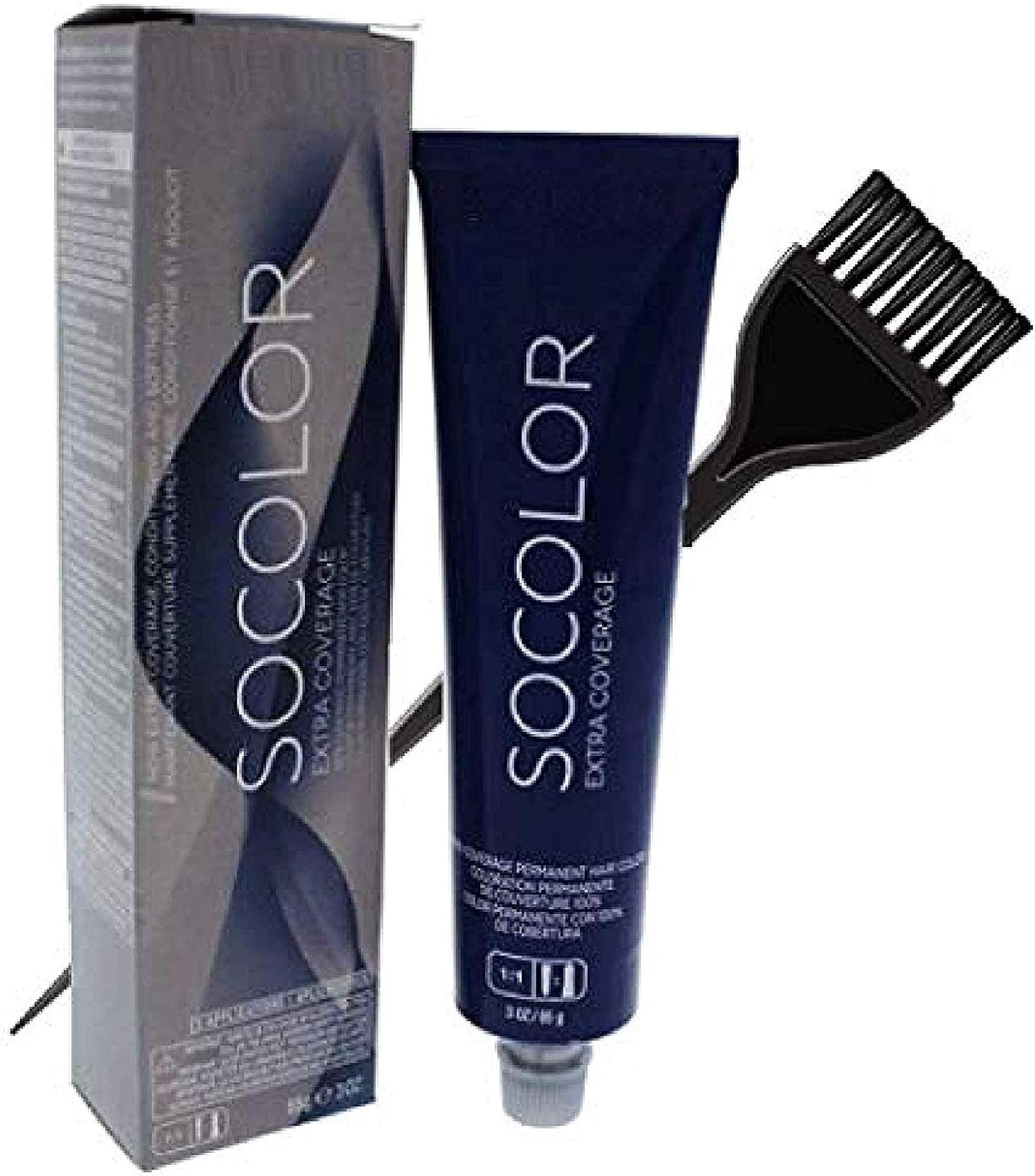 MATRlX SoColor EXTRA COVERAGE, Full 100% Grey Coverage Permanent Cream Hair Color (w/Sleek Tint Brush) So Color Gray Cover Creme Haircolor Dye (504N Dark Brown Neutral.)