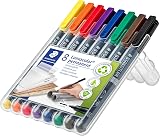 Staedtler 317 WP8 Lumocolor Permanent Pen Medium 1.0mm Assorted 8 Pack view 3